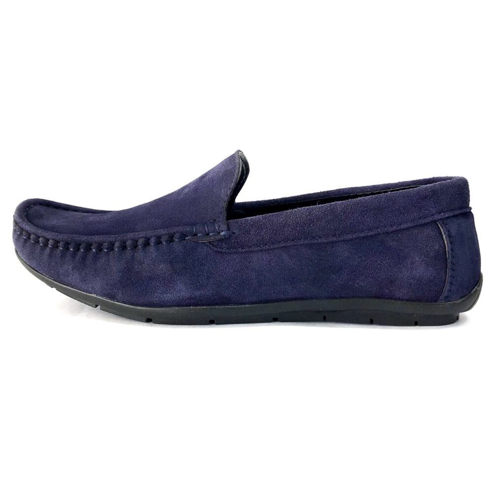 blue leather loafer