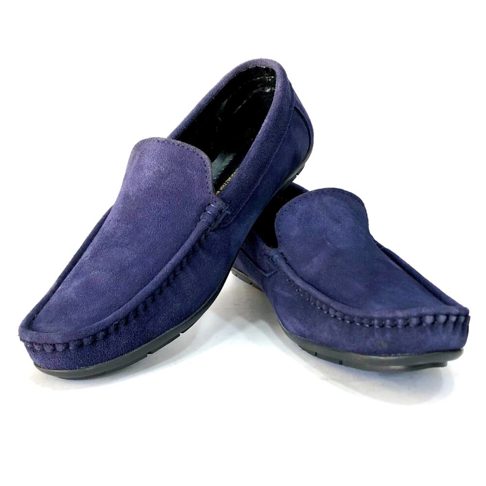 blue loafer shoes