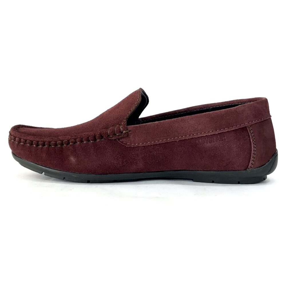 maroon suede loafer