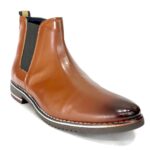 Tan chelsea chain boot