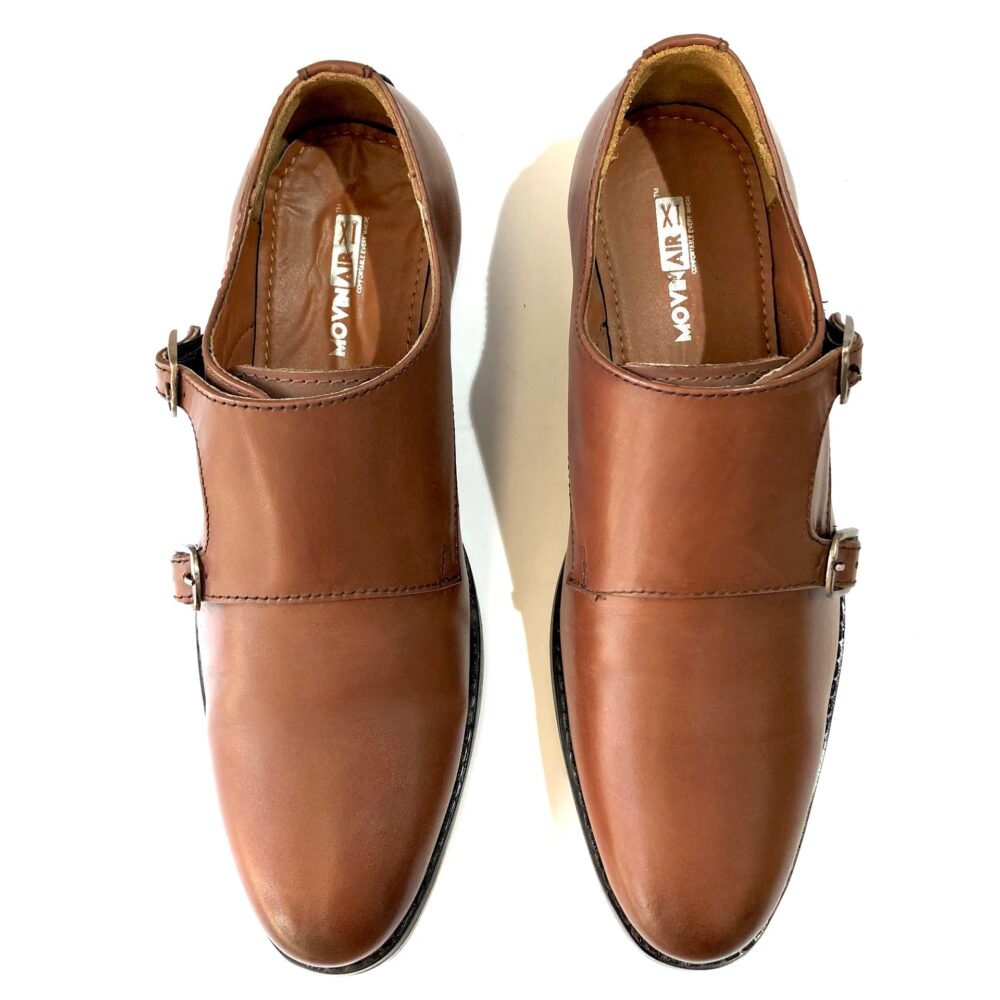 double monk shoes brown