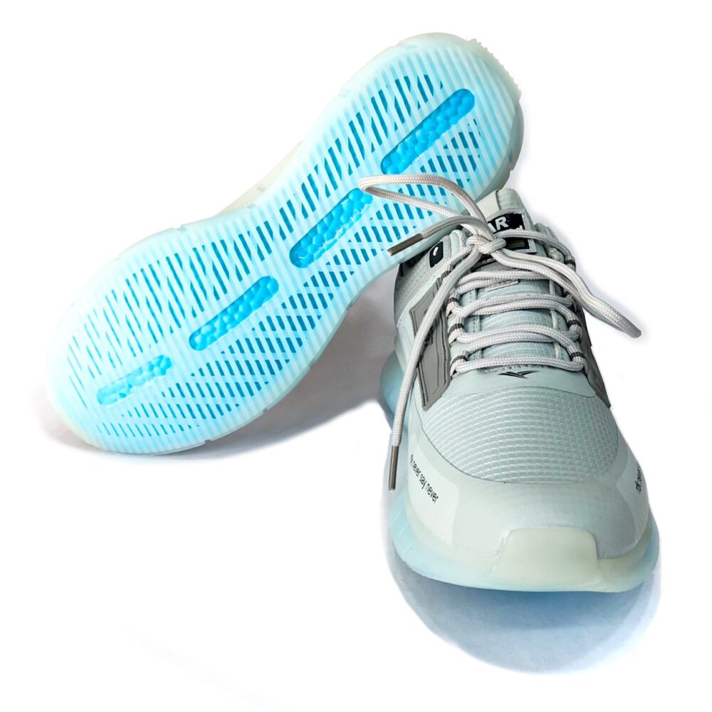 blue grey sport shoe