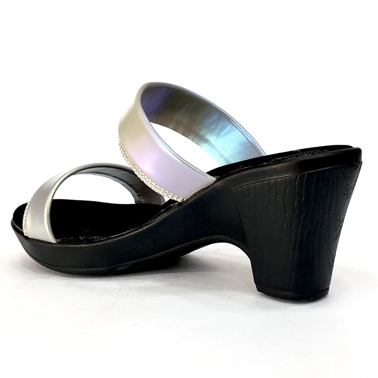 Bagatt Women Black Silver Heels - Eye-Catching Footwear