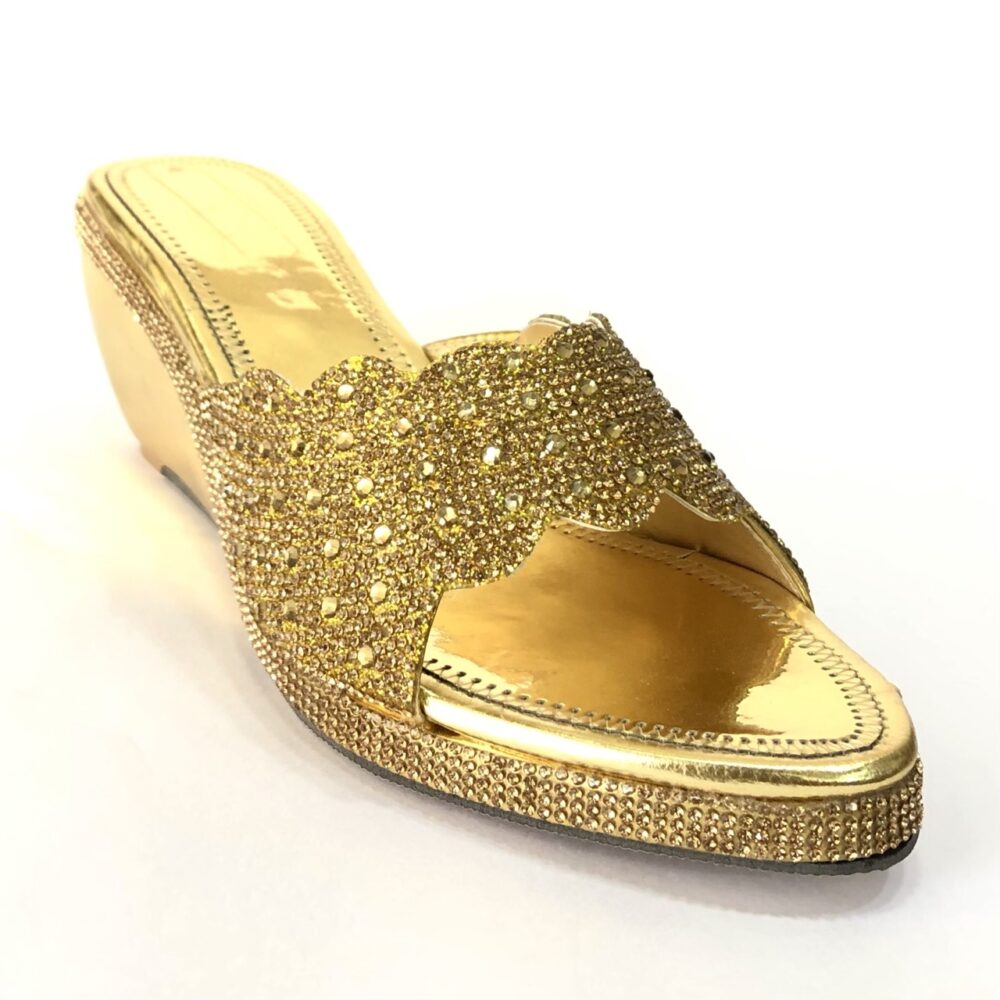 golden fancy wedges