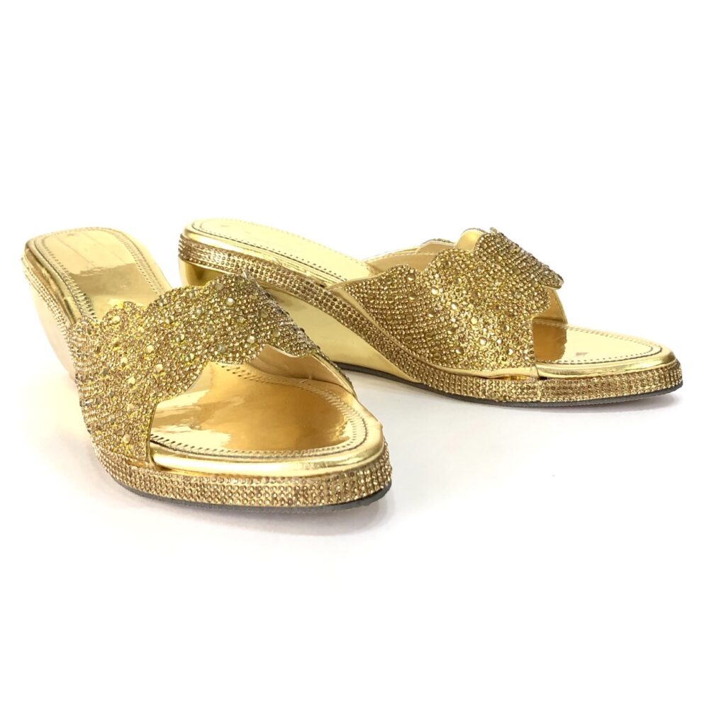 golden heels sandal