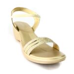 golden fancy ankle strap womens sandal