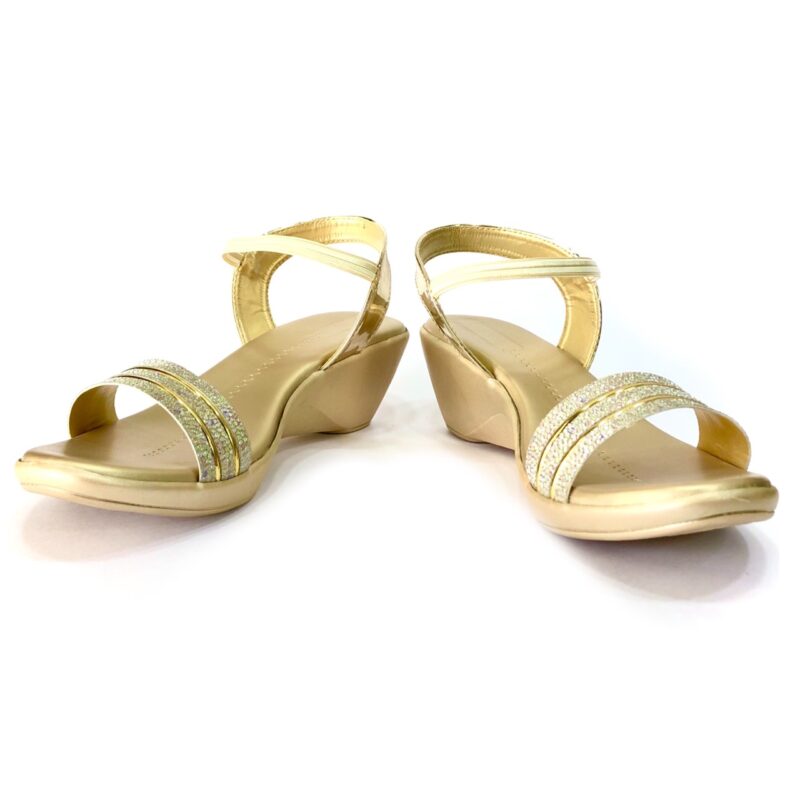 golden ankle strap womens sandal
