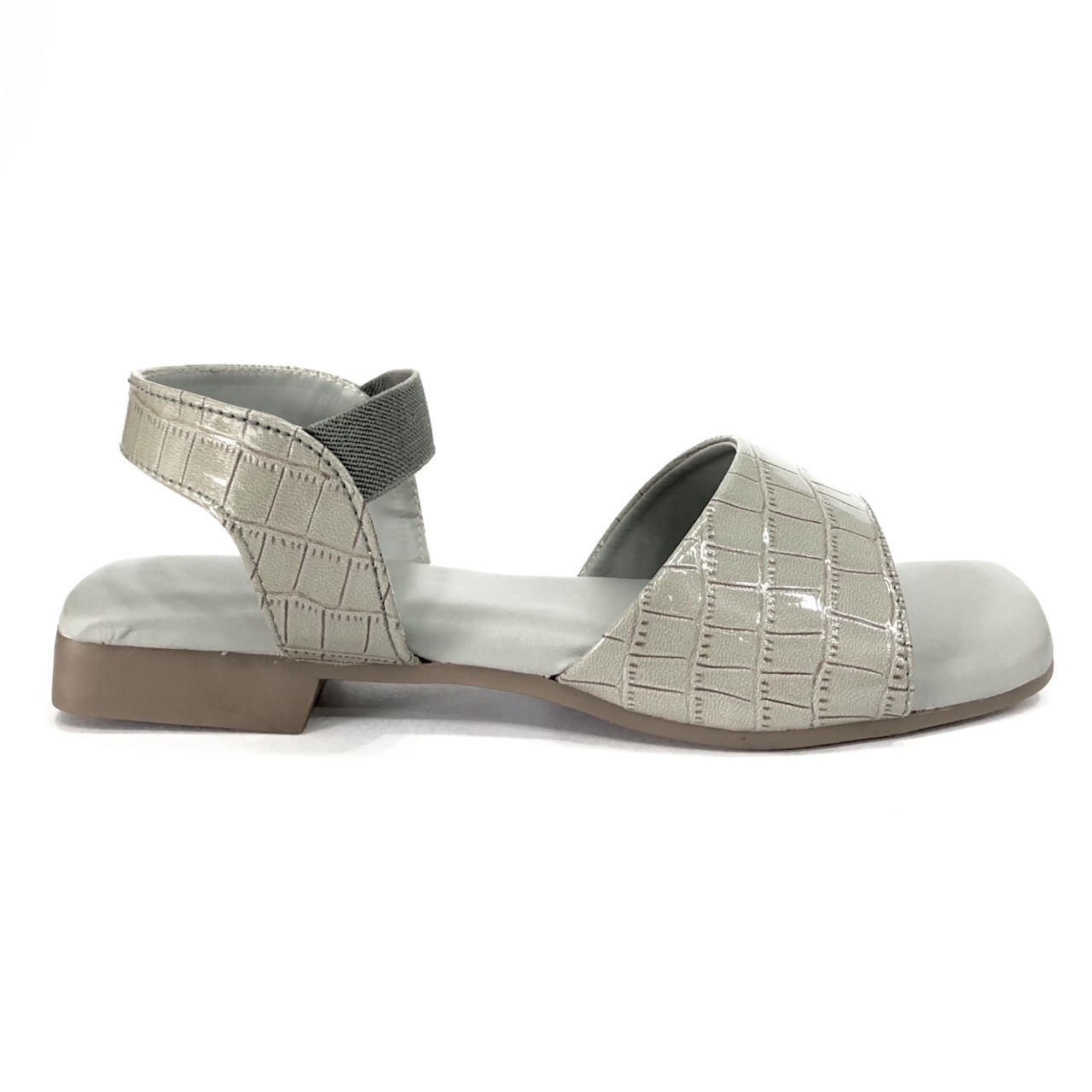 Grey flat best sale sandals womens