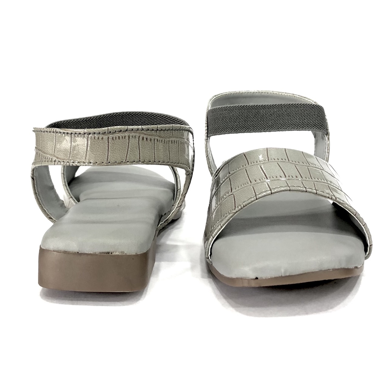 Cleo Grey Mule Flat Sandal for Women