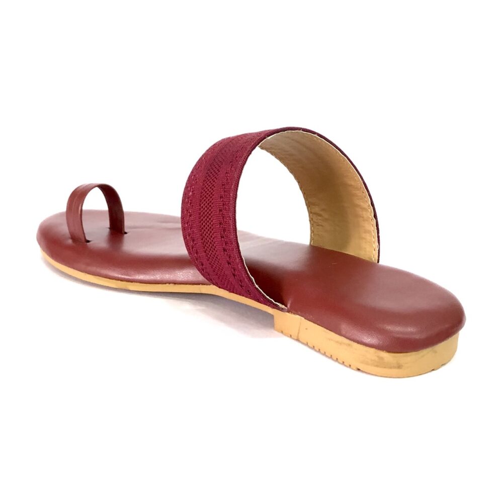 red flat womens slippers
